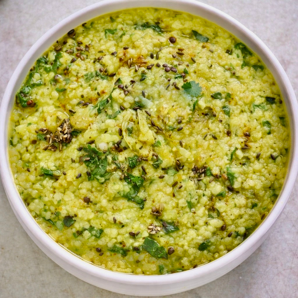 Dehydrated -Palak Dal Khichdi |Ready to Eat| Protein and Fiber Rich |Made with Desi Ghee| Just Add Hot Water| Zero Spice| Gluten-Free| Pack of 2|Travel easy|Instant food