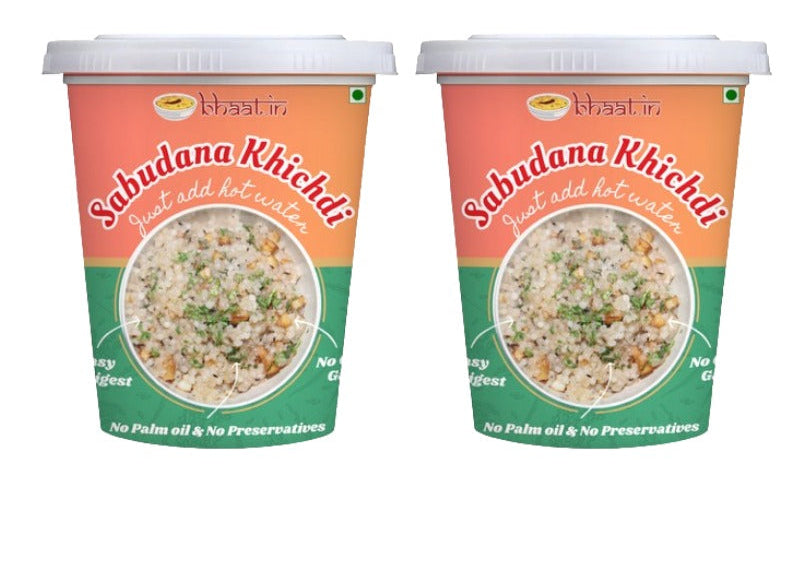 Dehydrated - Sabudana Khichdi|Just add hot water|Ready to Eat|Serves 2|Pack of 2| No onion garlic| Travel pack