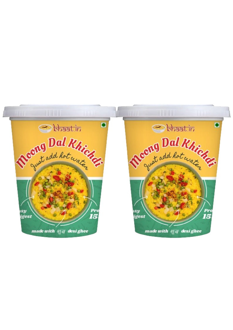 Dehydrated - Moong Dal Khichdi|Just add hot water| Serves 2|pack of 2