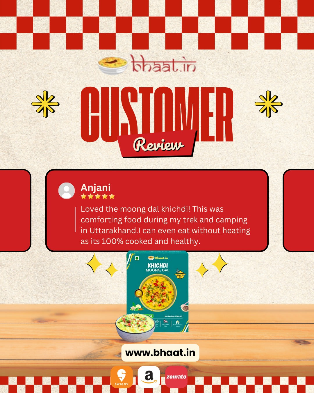 Moong Dal Khichdi(Pack of 2)|Ready to Eat