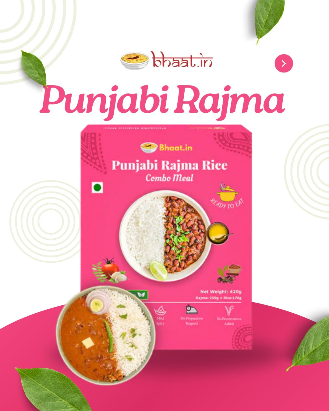 Rajma Rice(Pack Combo)|Ready to Eat|Open & Eat