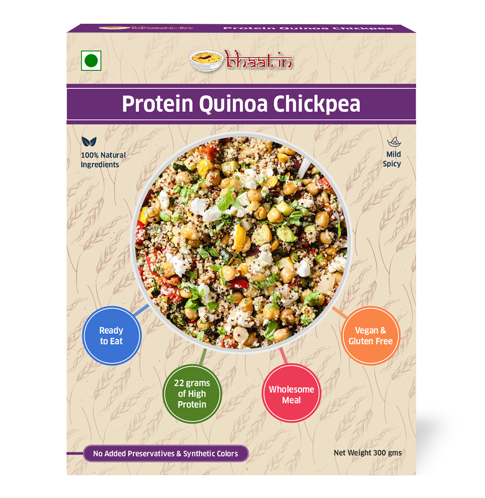 Protein Bowl(Quinoa chickpea)|Protein 22 gms aprox|Vegan| Gluten free|Ready to Eat|Open & Eat|Serves 1