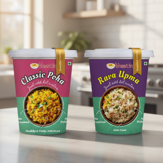 Breakfast combo-Jain Poha & Upma