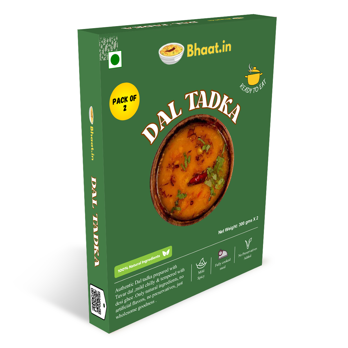 Dal Tadka(Pack of 2)|Ready to eat