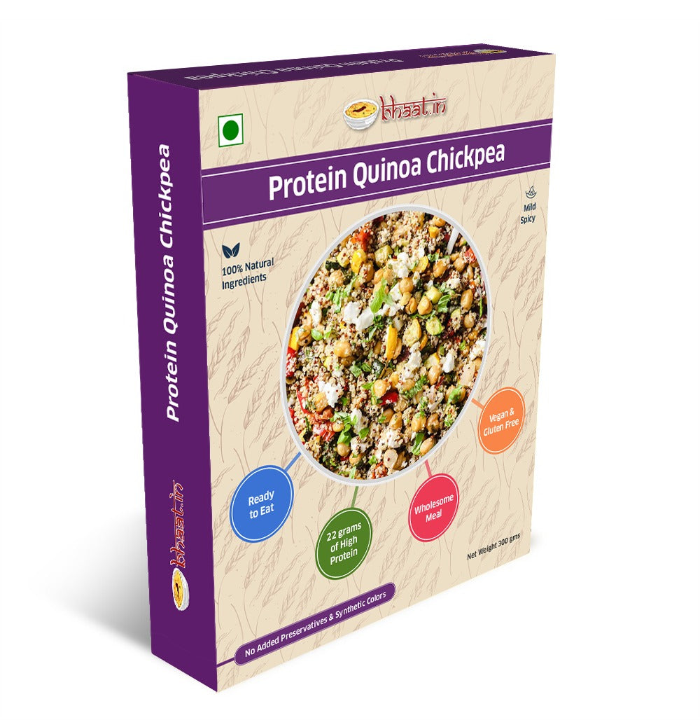 Protein Bowl(Quinoa chickpea)|Protein 22 gms aprox|Vegan| Gluten free|Ready to Eat|Open & Eat|Serves 1